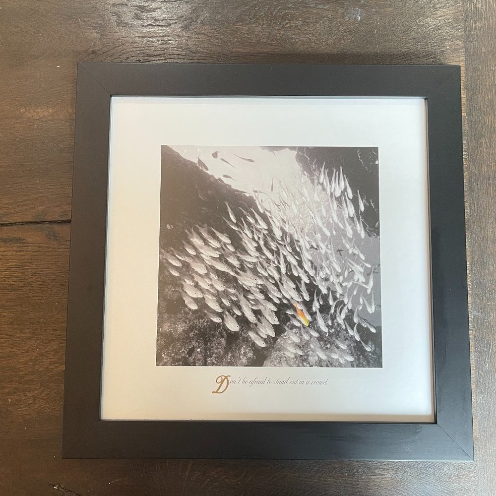 Motivational Art Framed 14"x14"